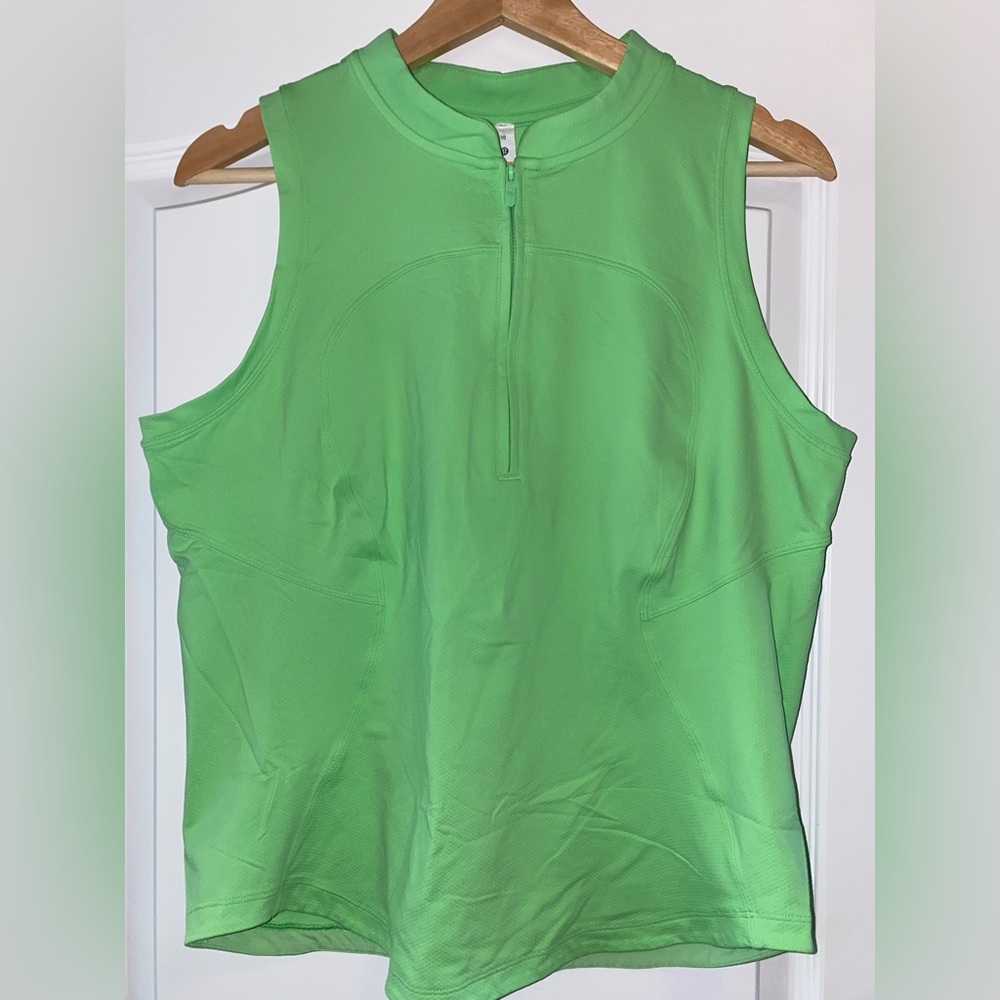 Lululemon Front Zip Tank Green 10 - Picture 3 of 16
